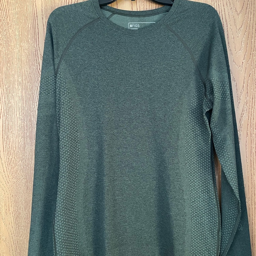 Figs Olive Seamless Long Sleeve Top